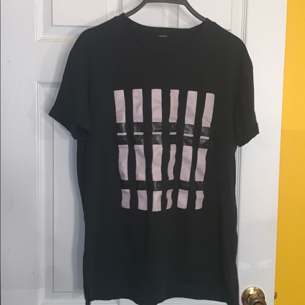 Black Forever 21 Graphic Tee Top
